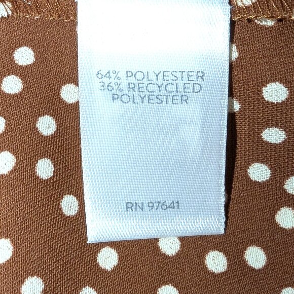 NWT J. Jill | Brown Polka Dot Wearever Easy-Care Woven Wide-Leg Crops | Size XS - Picture 12 of 13